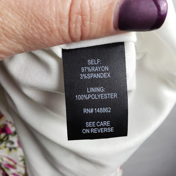 Torrid Women's 1X Keyhole Challis Skater Dress Pink Green Micto Floral New - Picture 4 of 11